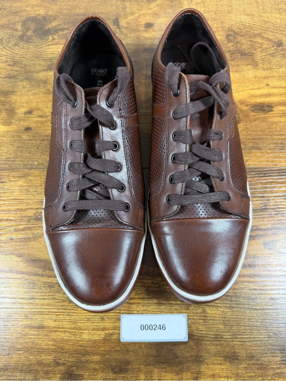 Kenneth Cole New York Mens Size 9 Brown Leather ABEO BioSystem Lace Up Sneakers